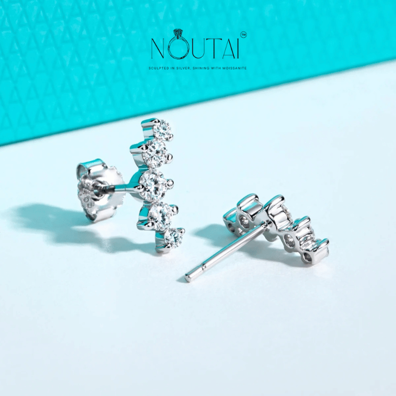 Noutai 1.04cttw Moissanite Stud Earrings – 925 Sterling Silver