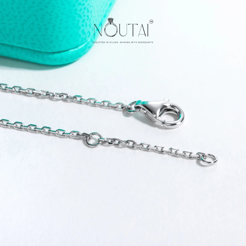 Noutai 1ct Moissanite Heart Bracelet – 925 Sterling Silver
