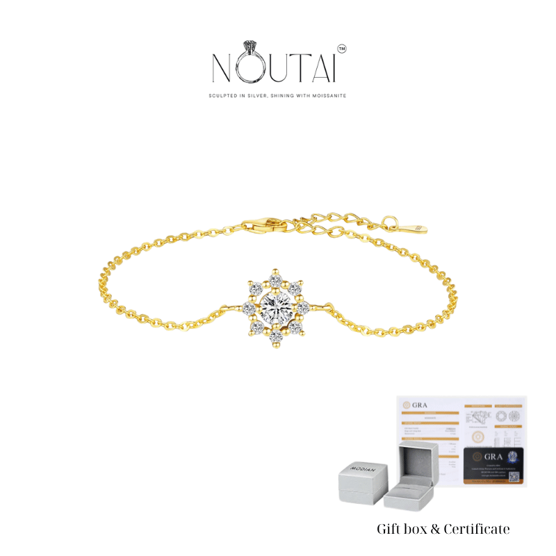Bracelet flocon de neige Noutai en moissanite – Bijoux en argent sterling pour femme