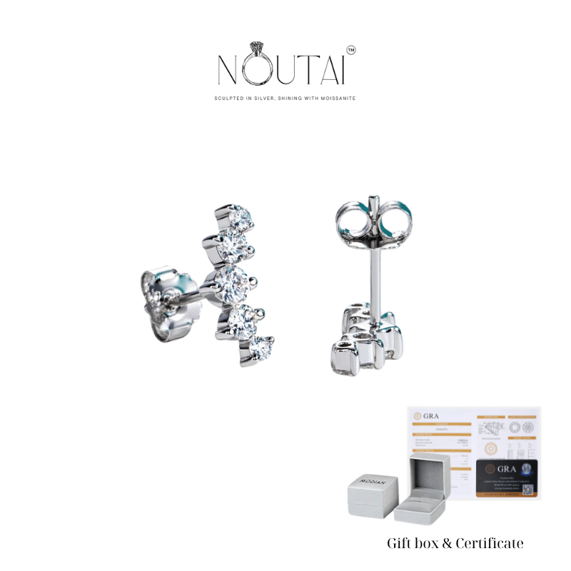 Noutai 1.04cttw Moissanite Stud Earrings – 925 Sterling Silver
