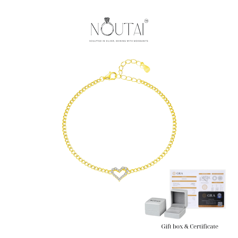 Noutai D Color VVS1 Moissanite Round Bracelet – 925 Sterling Silver