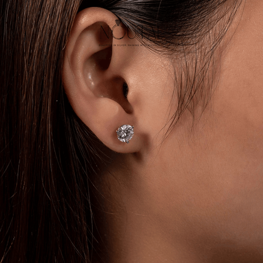 Noutai 2cttw D Color Moissanite Stud Earrings – 925 Sterling Silver