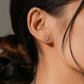 Pendientes de moissanita Noutai: joyería nupcial de plata de ley para mujer
