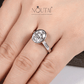 Noutai 3ct D Color Oval Moissanite Engagement Ring – 925 Sterling Silver