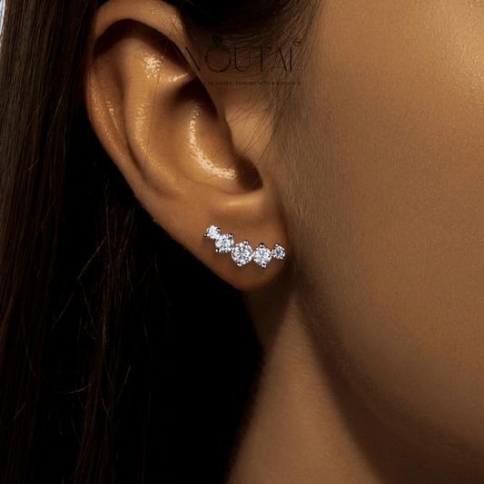Noutai 1.04cttw Moissanite Stud Earrings – 925 Sterling Silver