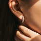 Noutai D Color U Shape Moissanite Hoop Earrings – 925 Sterling Silver