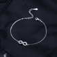 Pulsera Noutai Moissanite Infinity Love: joyería de plata de ley para mujer