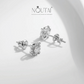 Pendientes de moissanita Noutai: joyería nupcial de plata de ley para mujer