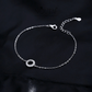 Pulsera de eslabones redondos con incrustaciones de moissanita Noutai: joyería de plata de ley para mujer