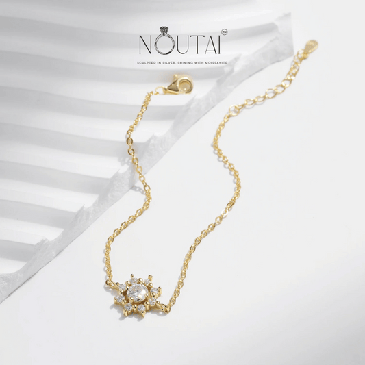 Noutai 0.5ct VVS1 D Color Moissanite Snowflake Bracelet – 925 Silver