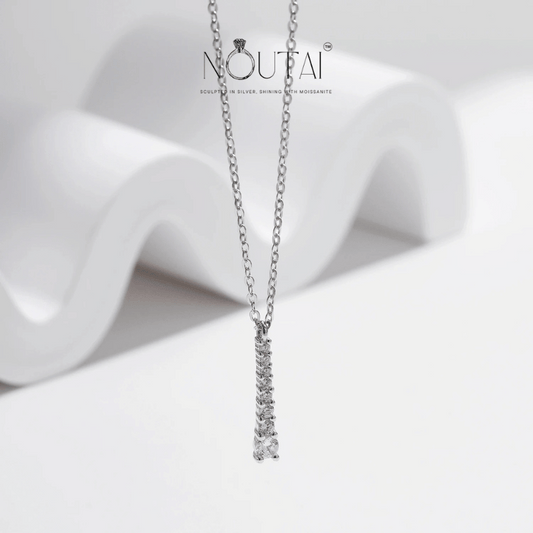 Noutai Minimalist D Color Moissanite Pendant – 925 Sterling Silver
