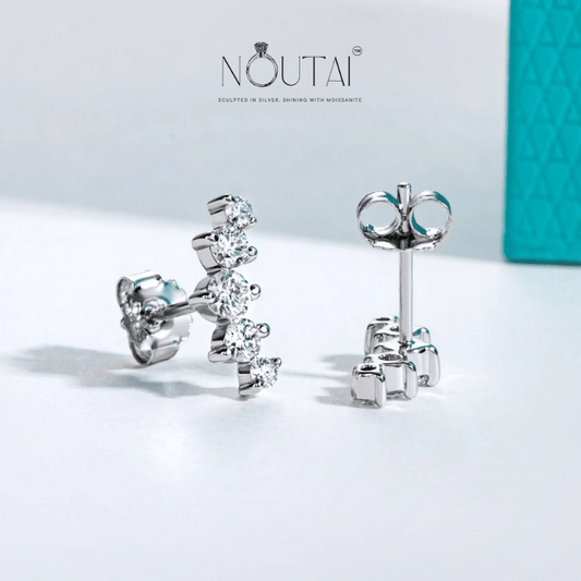 Noutai 1.04cttw Moissanite Stud Earrings – 925 Sterling Silver