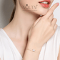 Pulsera de doble cadena de moissanita Noutai: joyería nupcial para mujer