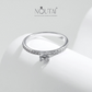 Noutai D Color Delicate Square Moissanite Ring – 925 Sterling Silver