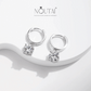 Pendientes de aro de moissanita Noutai: joyería nupcial de plata de ley para mujer