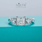 Noutai 1.5ct Princess Cut D Color Moissanite Engagement Ring – 925 Sterling Silver