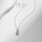 Noutai 0.5ct D Color Moissanite Lock Pendant Necklace – 925 Sterling Silver