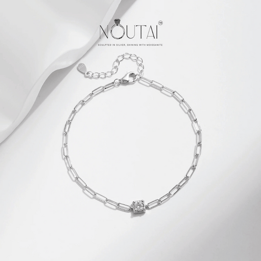 Noutai 0.3ct D Color Moissanite Bracelet – 925 Sterling Silver