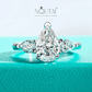 Noutai 4cttw Pear Cut D Color Moissanite Engagement Ring – 925 Sterling Silver