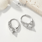 Pendientes de aro de moissanita Noutai: joyería vintage de plata de ley para mujer