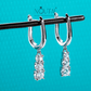Noutai 1.8cttw D Color Moissanite Dangle Earrings – 925 Sterling Silver