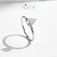 Noutai 0.8ct D Color Pear Cut Moissanite Ring – 925 Sterling Silver