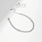 Noutai D Color Round Moissanite Twisted Bracelet – 925 Sterling Silver