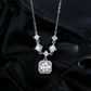 Noutai 1ct D Color Moissanite Halo Pendant Necklace – 925 Sterling Silver