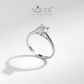 Noutai 1ct D Color Round Moissanite Ring – 925 Sterling Silver