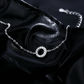 Pulsera de eslabones redondos con incrustaciones de moissanita Noutai: joyería de plata de ley para mujer
