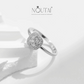 Noutai Sparkling VVS1 D Color Pave Moissanite Ring – 925 Sterling Silver