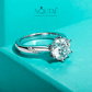 Noutai 3ct Round Cut D Color Moissanite Engagement Ring – 925 Sterling Silver