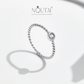 Noutai Bezel Setting Moissanite Stackable Ring – 925 Sterling Silver