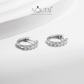 Noutai D Color Moissanite Small Hollow Hoop Earrings – 925 Sterling Silver