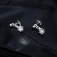 Noutai D Color VVS1 Round Teal Moissanite Ear Climbers – 925 Sterling Silver