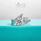 Noutai 2ct D Color Moissanite Victory Engagement Ring – 925 Sterling Silver