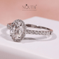 Noutai 1-5ct Oval Cut Moissanite Halo Ring – 925 Sterling Silver