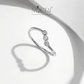 Noutai D Color Moissanite Lab Diamond Irregular Line Stackable Ring – 925 Sterling Silver
