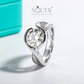 Noutai 3ct D Color Moissanite Engagement Ring – 925 Sterling Silver