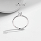 Noutai D Color Delicate Square Moissanite Ring – 925 Sterling Silver