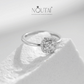 Noutai Sparkling VVS1 D Color Pave Moissanite Ring – 925 Sterling Silver