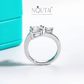 Noutai 2ct D Color Moissanite Victory Engagement Ring – 925 Sterling Silver