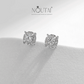Pendientes de moissanita Noutai: joyería nupcial de plata de ley para mujer
