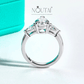 Noutai 4cttw Pear Cut D Color Moissanite Engagement Ring – 925 Sterling Silver