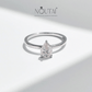 Noutai 0.8ct D Color Pear Cut Moissanite Ring – 925 Sterling Silver