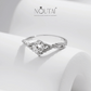Noutai Crown D Color Moissanite Delicate Lab Diamond Ring – 925 Sterling Silver