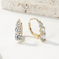 Pendientes de aro de moissanita Noutai: joyería vintage de plata de ley para mujer