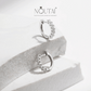 Noutai D Color Moissanite Small Hollow Hoop Earrings – 925 Sterling Silver