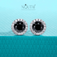 Noutai 1ct Black Moissanite Stud Earrings – 925 Sterling Silver