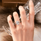 Noutai 1-5ct Oval Cut Moissanite Halo Ring – 925 Sterling Silver
